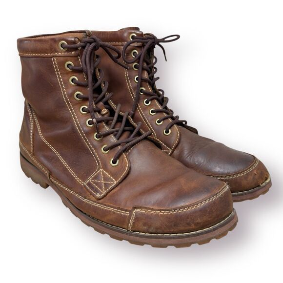 Timberland Earthkeepers Boots Men Size 13 Brown Leather Ankle 15551 6" Original - Picture 1 of 13